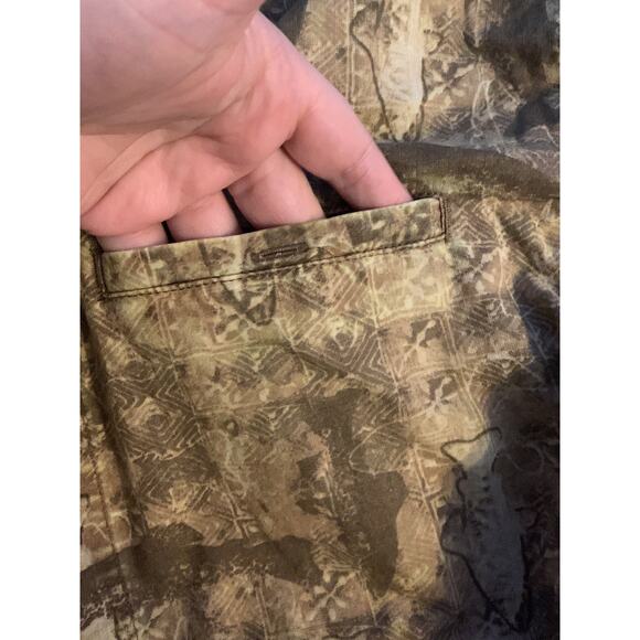 Woolrich mens medium Barley Trout button cotton fishing hunting outdoors - Picture 5 of 7